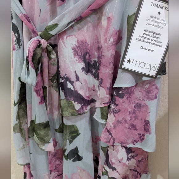 NWT Asymmetrical Tiered Chiffon Dress Size 16 - Picture 8 of 9